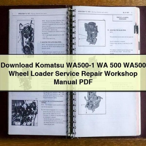 Download Komatsu WA500-1 WA 500 WA500 Wheel Loader Service Repair Workshop Manual PDF