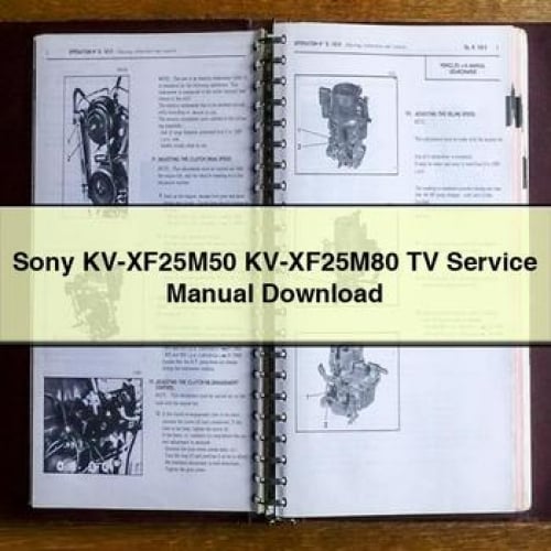 Sony KV-XF25M50 KV-XF25M80 TV Service Manual Download PDF