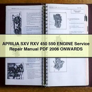 Manual de servicio y reparación del motor APRILIA SXV RXV 450 550 2006 EN ADELANTE