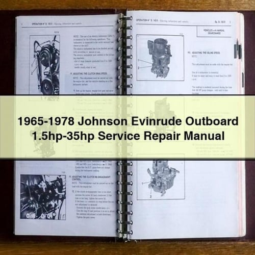 1965-1978 Johnson Evinrude Outboard 1.5hp-35hp Service Repair Manual Download PDF