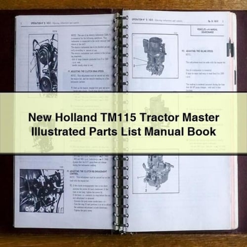 NEW Holland TM115 Tractor MASTER ILLUSTRATED Parts List Manual BOOK PDF Download