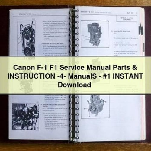 Canon F-1 F1 Service Manual Parts & INSTRUCTION -4- ManualS - #1 Instant Download PDF