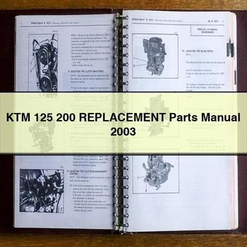 KTM 125 200 Replacement Parts Manual 2003