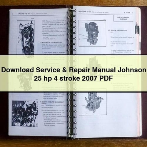 Download Service & Repair Manual Johnson 25 hp 4 stroke 2007 PDF