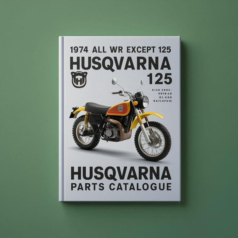 Catálogo de piezas Husqvarna Husky 1974 Todos los modelos WR excepto 125