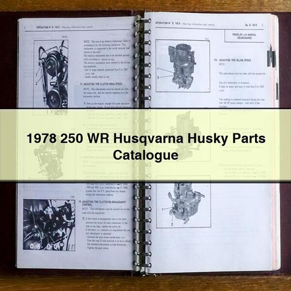 1978 250 WR Husqvarna Husky Parts Catalogue