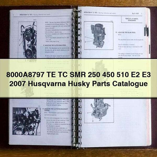 8000A8797 TE TC SMR 250 450 510 E2 E3 2007 Husqvarna Husky Parts Catalogue