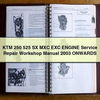 KTM 250 525 SX MXC EXC Engine Service Repair Workshop Manual 2003 ONWARDS