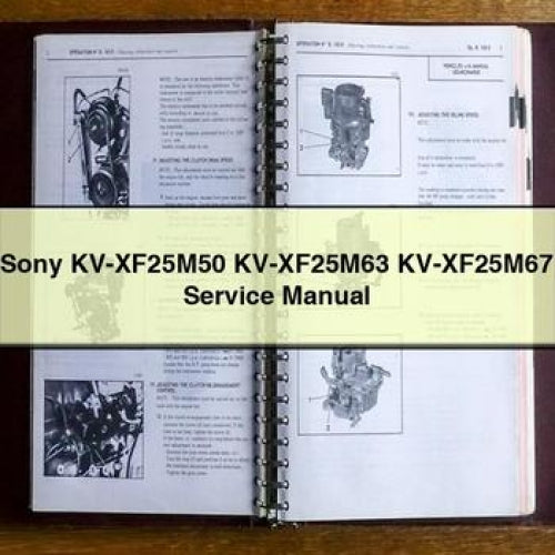 Sony KV-XF25M50 KV-XF25M63 KV-XF25M67 Service Manual PDF Download