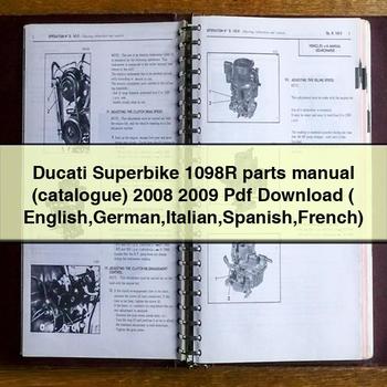 Manual de piezas Ducati Superbike 1098R (catálogo) 2008 2009 (inglés alemán italiano español francés)