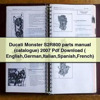 Manual de piezas Ducati Monster S2R800 (catálogo) 2007 (inglés alemán italiano español francés)