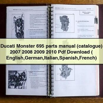 Manual de piezas Ducati Monster 695 (catálogo) 2007 2008 2009 2010 (inglés alemán italiano español francés)