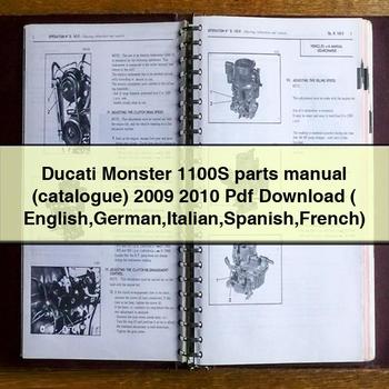 Ducati Monster 1100S parts Manual (catalogue) 2009 2010 Pdf  ( English German Italian Spanish French)