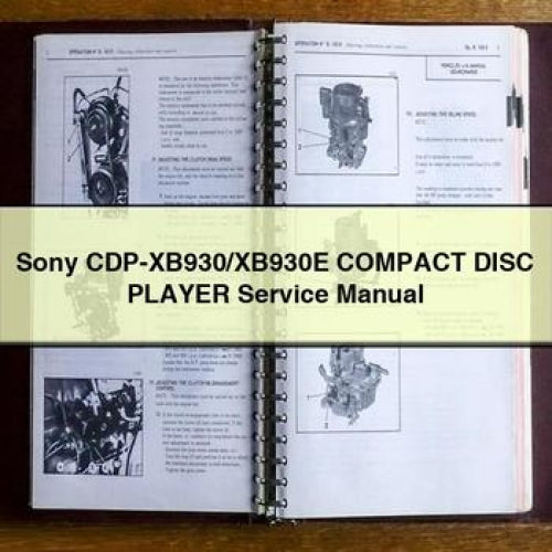 Sony CDP-XB930/XB930E Compact DISC Player Service Manual PDF Download