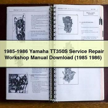 1985-1986 Yamaha TT350S Service Repair Workshop Manual  (1985 1986)