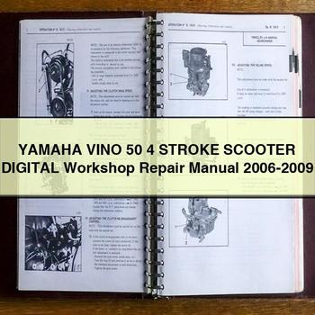 Manuel de réparation d'atelier numérique pour scooter Yamaha VINO 50 4 TEMPS 2006-2009