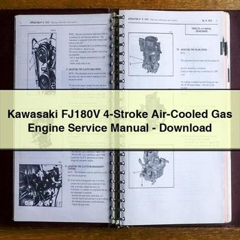 Manuel de réparation et d'entretien du moteur à essence refroidi par air à 4 temps Kawasaki FJ180V -