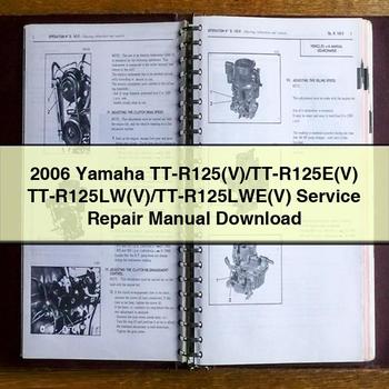 Manuel de réparation et d'entretien des Yamaha TT-R125(V)/TT-R125E(V) TT-R125LW(V)/TT-R125LWE(V) 2006