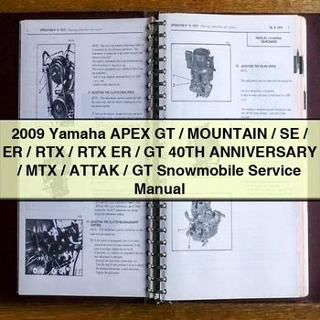 2009 Yamaha APEX GT/MountAIN/SE/ER/RTX/RTX ER/GT 40TH ANNIVERSARY/MTX/ATTAK/GT Snowmobile Service Repair Manual