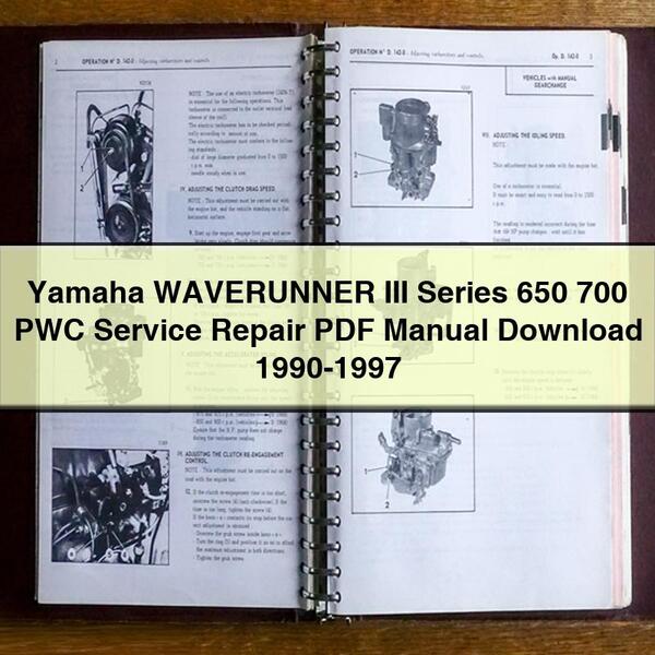 Manual de servicio y reparación de motos acuáticas Yamaha WAVERUNNER III Serie 650 700 1990-1997