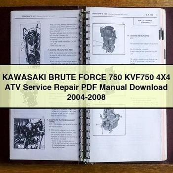 Manuel de réparation et d'entretien du VTT KAWASAKI BRUTE FORCE 750 KVF750 4X4 2004-2008