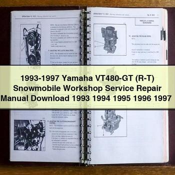 Manual de reparación y servicio del taller de motos de nieve Yamaha VT480-GT (RT) 1993-1997 1993 1994 1995 1996 1997