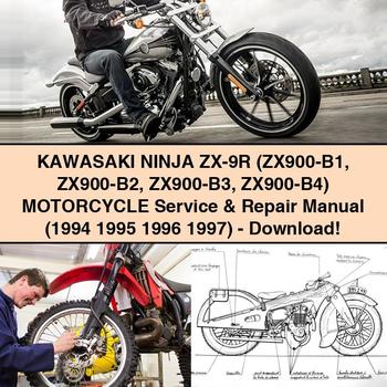 KAWASAKI NINJA ZX-9R (ZX900-B1 ZX900-B2 ZX900-B3 ZX900-B4) Motorcycle Service & Repair Manual (1994 1995 1996 1997)-PDF