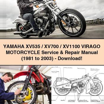 Yamaha XV535/XV700/XV1100 VIRAGO Motorcycle Service & Repair Manual (1981 to 2003)-PDF