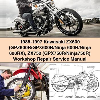 Manuel d'atelier de réparation et d'entretien Kawasaki ZX600 (GPZ600R/GPX600R/Ninja 600R/Ninja 600RX) ZX750 (GPX750R/Ninja750R) 1985-1997