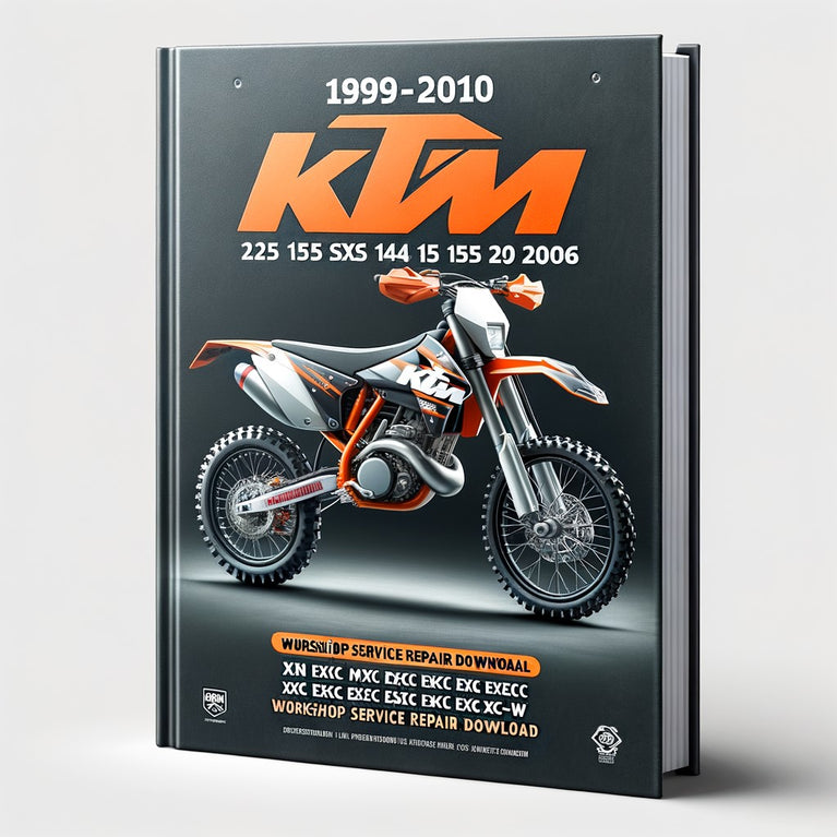 1999-2010 KTM 125 144 150 200 SX SXS MXC EGS EXC EXC SIX DAYS XC XC-W Workshop Service Repair Manual  1999 2000 2001 2002 2003 2004 2005 2006 2007 2008 2009 2010