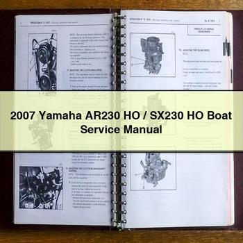 Manual de reparación y servicio de embarcaciones Yamaha AR230 HO / SX230 HO 2007