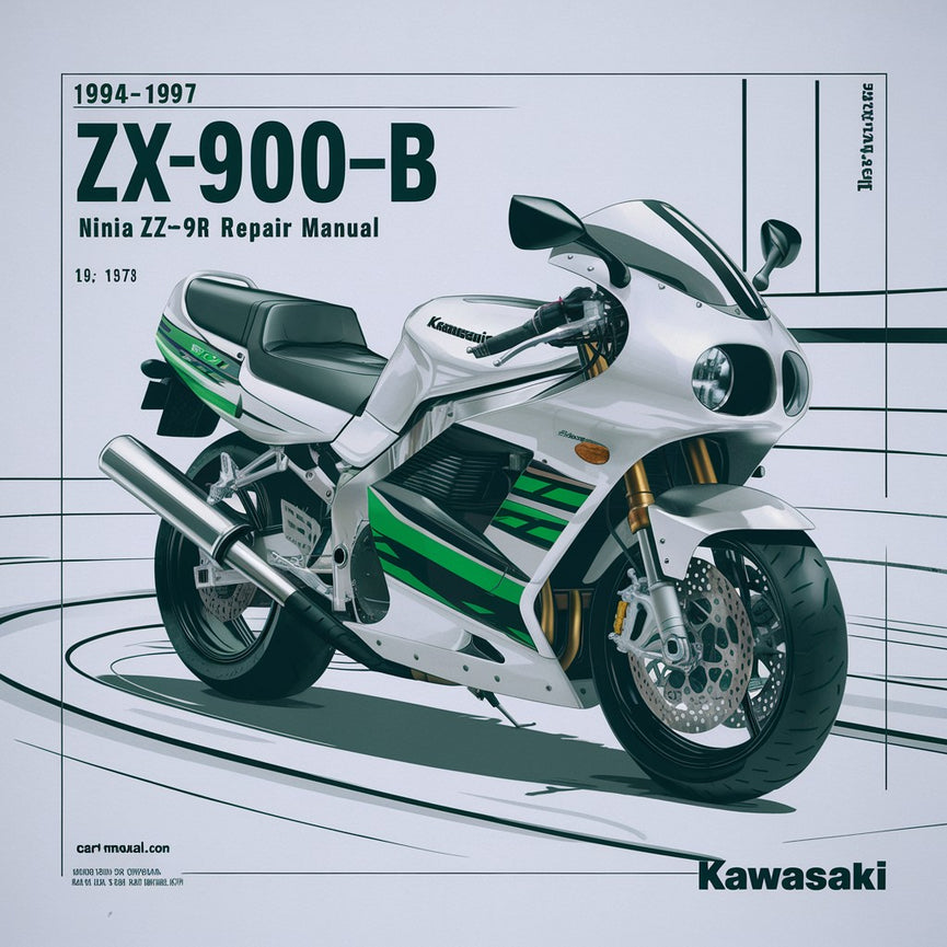 Manuel de réparation et d'entretien de la moto Kawasaki ZX900-B Ninja ZX-9R 1994-1997 (aperçu GRATUIT)