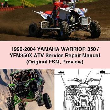 Manual de reparación y servicio de vehículos todo terreno Yamaha WARRIOR 350 / YFM350X 1990-2004 (versión preliminar original de FSM)