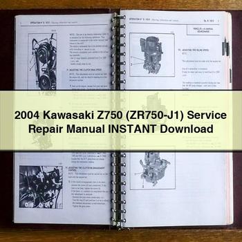 Manual de servicio y reparación de Kawasaki Z750 (ZR750-J1) 2004