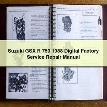 Manuel de réparation et d'entretien numérique d'usine Suzuki GSX R 750 1988