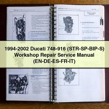 1994-2002 Ducati 748-916 (STR-SP-BIP-S) Workshop Repair Service Manual (EN-DE-ES-FR-IT)