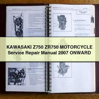 Manual de servicio y reparación de motocicletas KAWASAKI Z750 ZR750 2007 en adelante