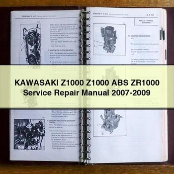 Manual de servicio y reparación de la KAWASAKI Z1000 Z1000 ABS ZR1000 2007-2009