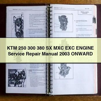 Manual de servicio y reparación del motor KTM 250 300 380 SX MXC EXC 2003 en adelante