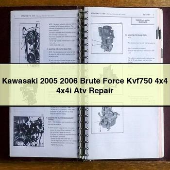 Reparación de vehículos todo terreno Kawasaki Brute Force Kvf750 4x4 4x4i 2005 2006