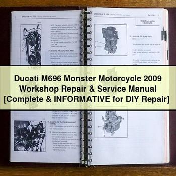 Manual de taller, reparación y servicio de la motocicleta Ducati M696 Monster 2009 [Completo e informativo para reparaciones por cuenta propia]