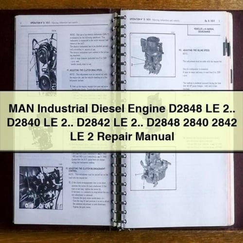 Manual de reparación del motor diésel industrial MAN D2848 LE 2.. D2840 LE 2.. D2842 LE 2.. D2848 2840 2842 LE 2