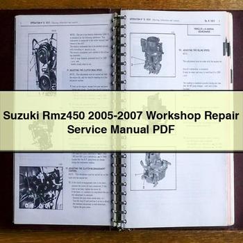 Manual de servicio y reparación del taller de Suzuki Rmz450 2005-2007