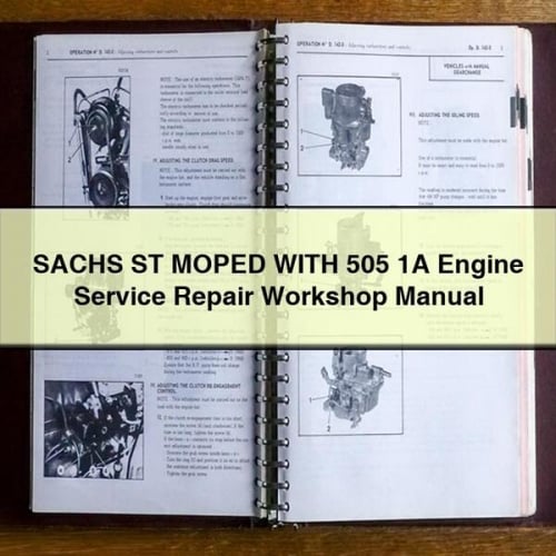 SACHS ST MOPED WITH 505 1A Engine Service Repair Workshop Manual