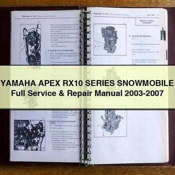 Manual completo de servicio y reparación de motos de nieve Yamaha APEX RX10 Series 2003-2007