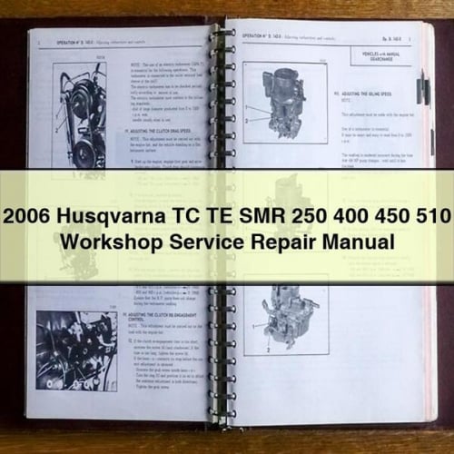 Manual de reparación y servicio del taller Husqvarna TC TE SMR 250 400 450 510 2006