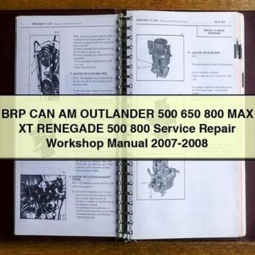 Manuel d'atelier de réparation et d'entretien BRP CAN AM OUTLANDER 500 650 800 MAX XT RENEGADE 500 800 2007-2008