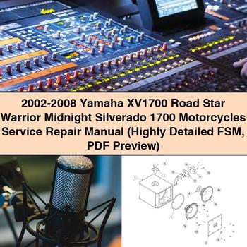 2002-2008 Yamaha XV1700 Road Star Warrior Midnight Silverado 1700 Motorcycles Service Repair Manual (Highly Detailed FSM Preview)