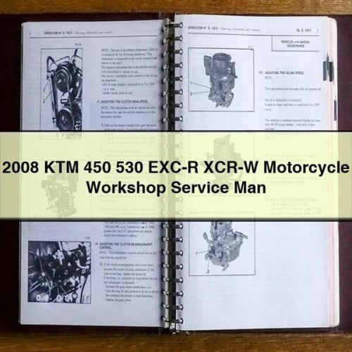 Técnico de servicio de taller de motocicletas KTM 450 530 EXC-R XCR-W 2008