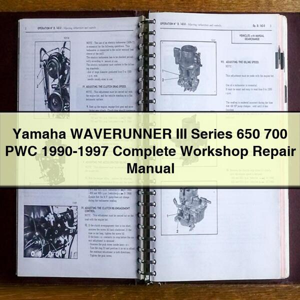 Manual de reparación de taller completo de Yamaha WAVERUNNER III Series 650 700 PWC 1990-1997